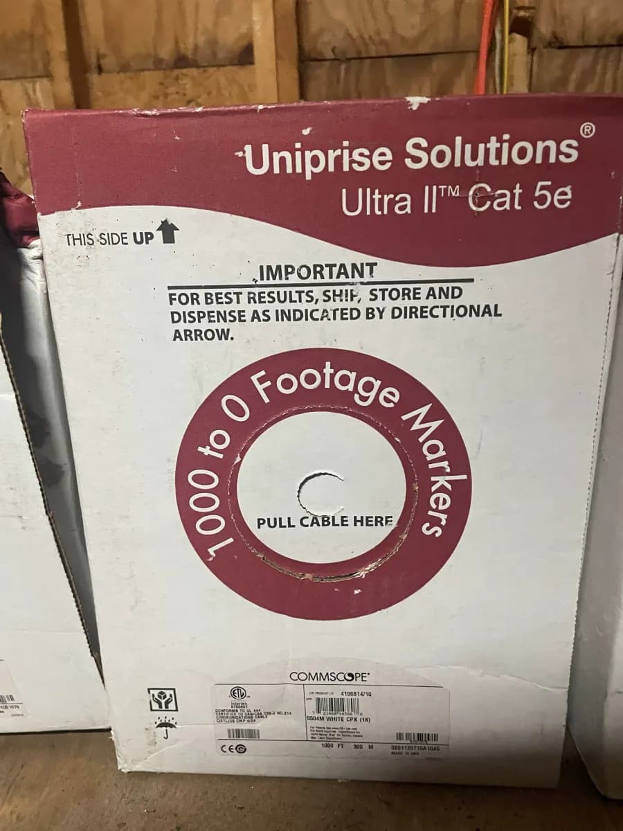 CommScope / Uniprise Ultra II 5504M Cat5e CMP Plenum Cable Boxes