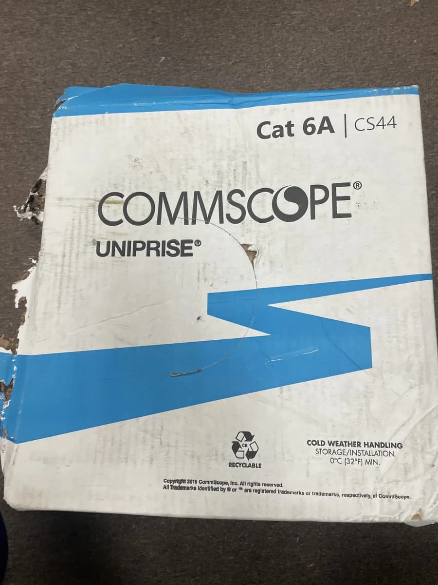CommScope Cat6A Shielded Plenum Cable - 3 Full Reels (Damaged Boxes) thumbnail 2
